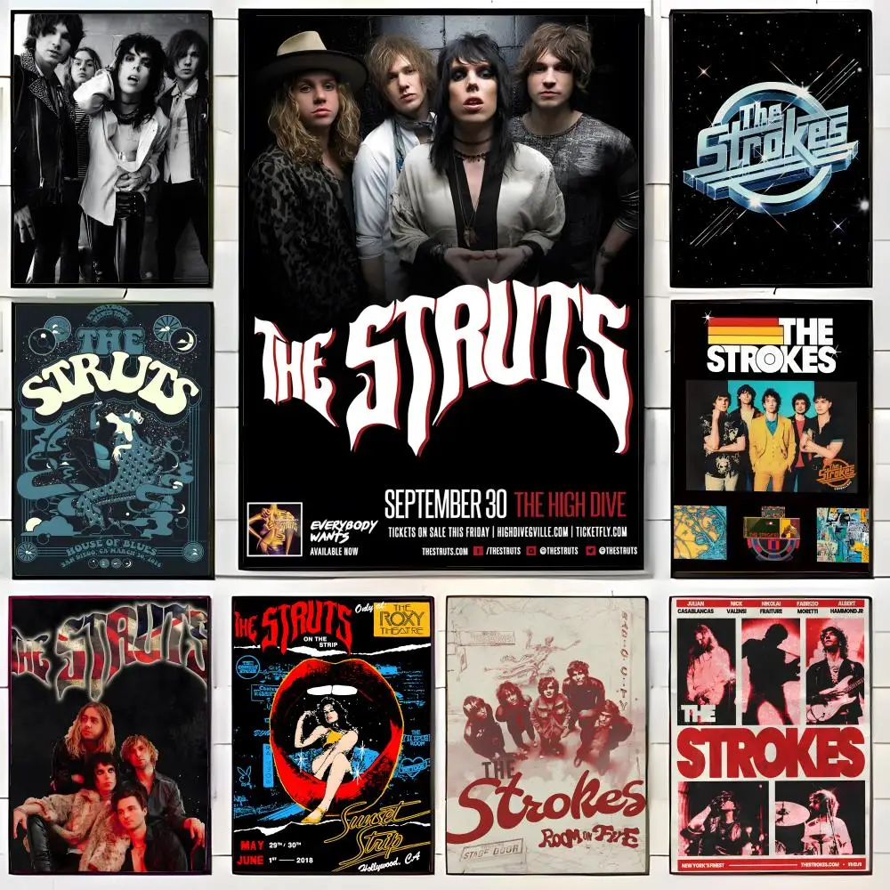 American Retro Indie Rock Band T-The S-Strokes Poster Wall Art Print Poster Decorative Mural Home Decor Gift Unframed