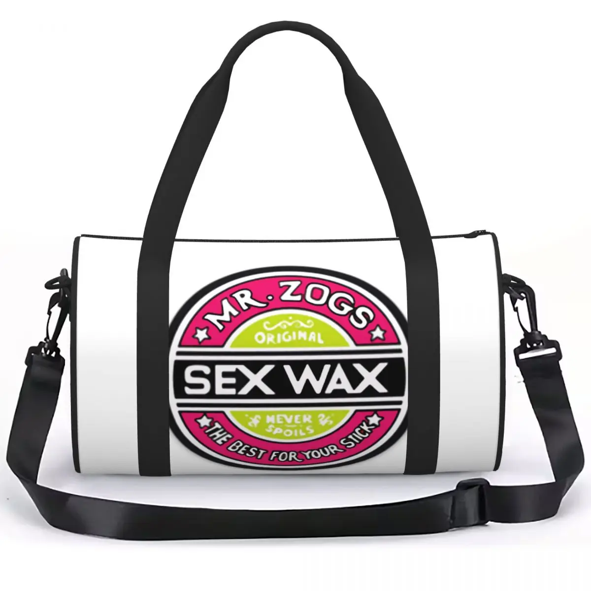 Mr Zogs Surfing Sex Wax Luggage Bag Multi-Functional Duffle Tote Bag Handbags Gym Bags Fitness Bag for Boys Girls