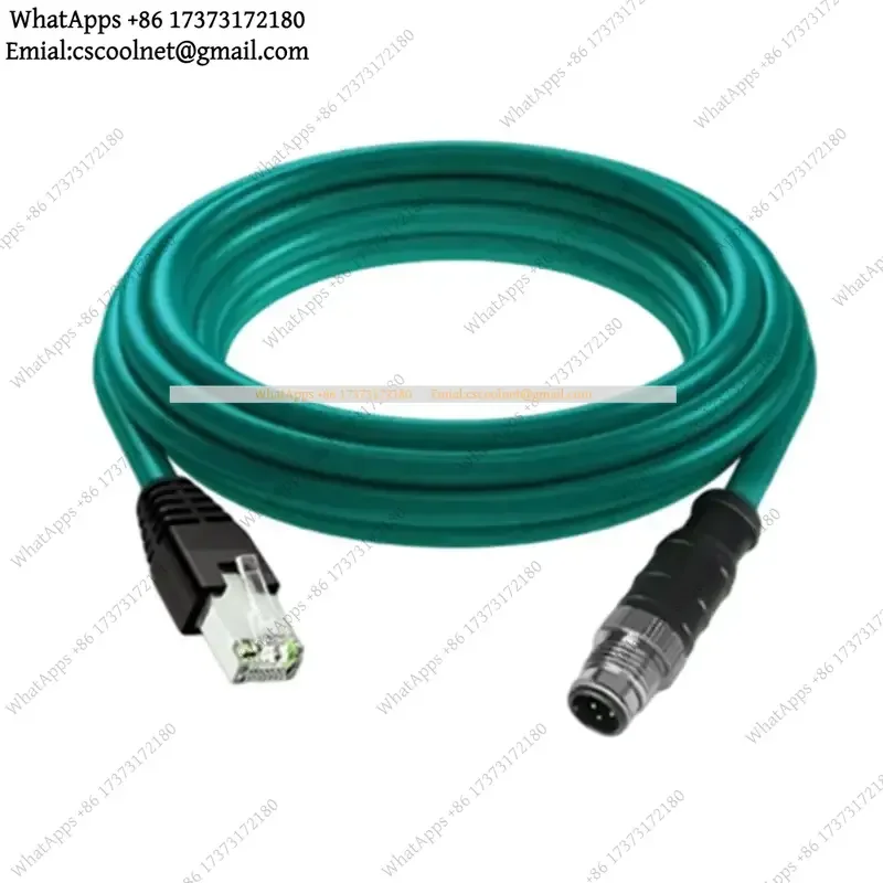 To RJ45 Connector Cable 4 Pin D-Code High Flexibility Male-Female Ethernet Link Sensor Wire 2 Meter Length