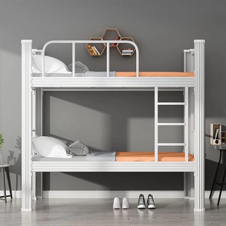 Bedroom furniture Children kids metal bunk bed School Loft Metal double layer Iron Steel Bunk Bed