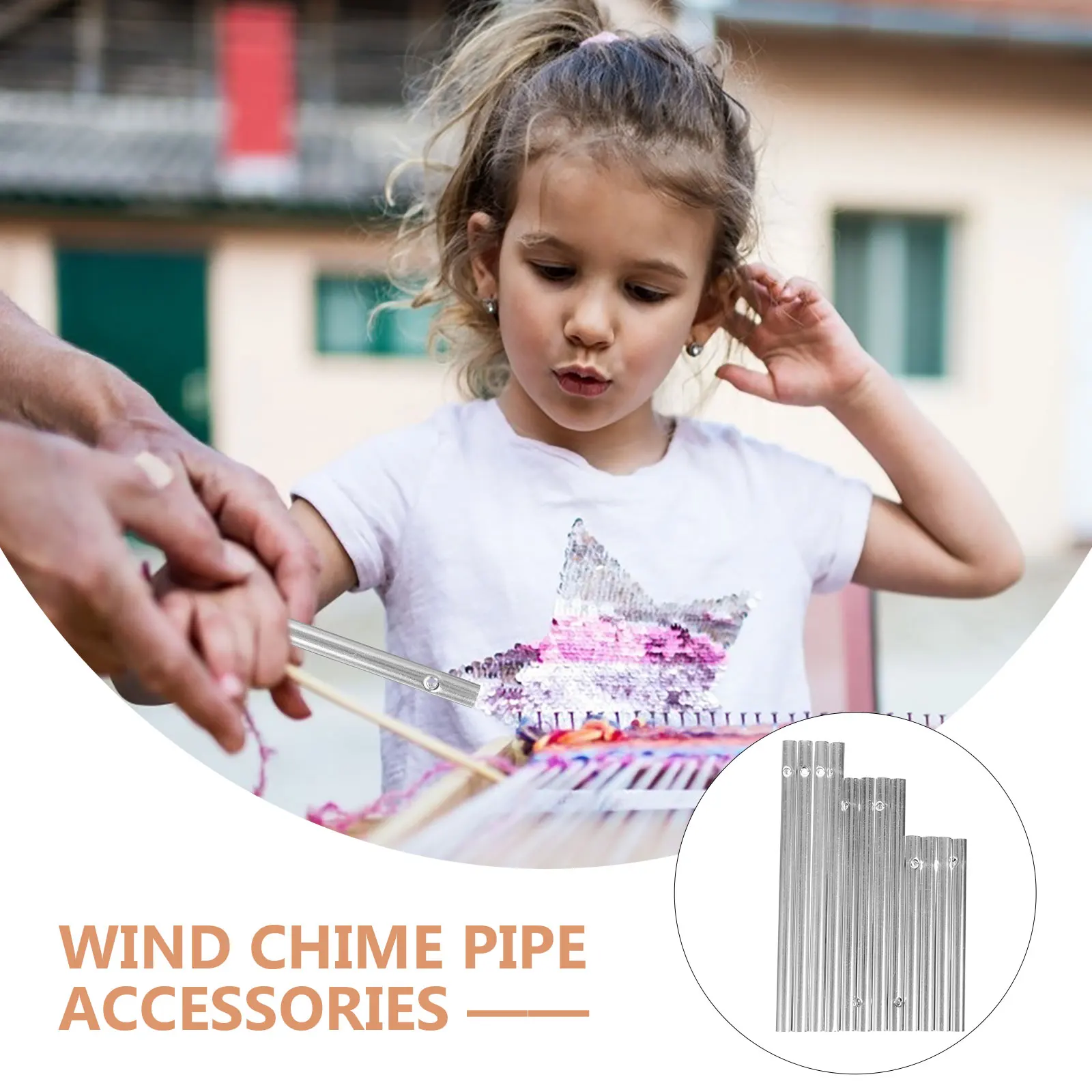 

12 pcs Metal Wind Chime Tubes Diy Wind Chime Pipe Aluminum Pipes For Diy Durable Rustproof Creative Decoration Craft Kit Family