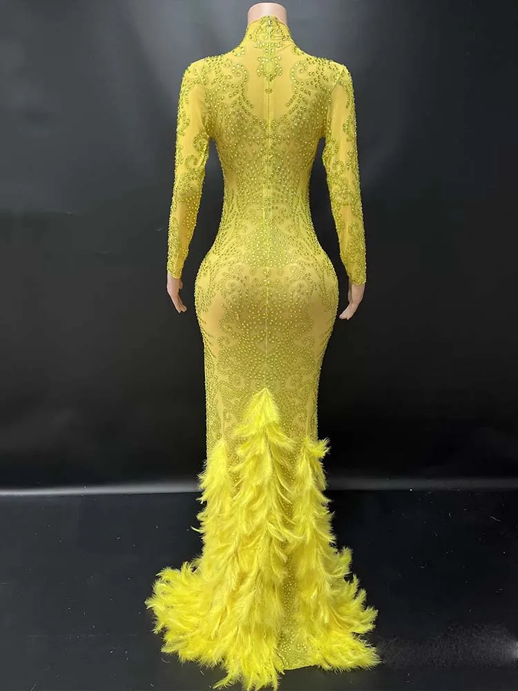 Hoge kwaliteit hot stamping sexy split veer splitsen jurk 2025, nieuwe mode aangepaste dameskleding