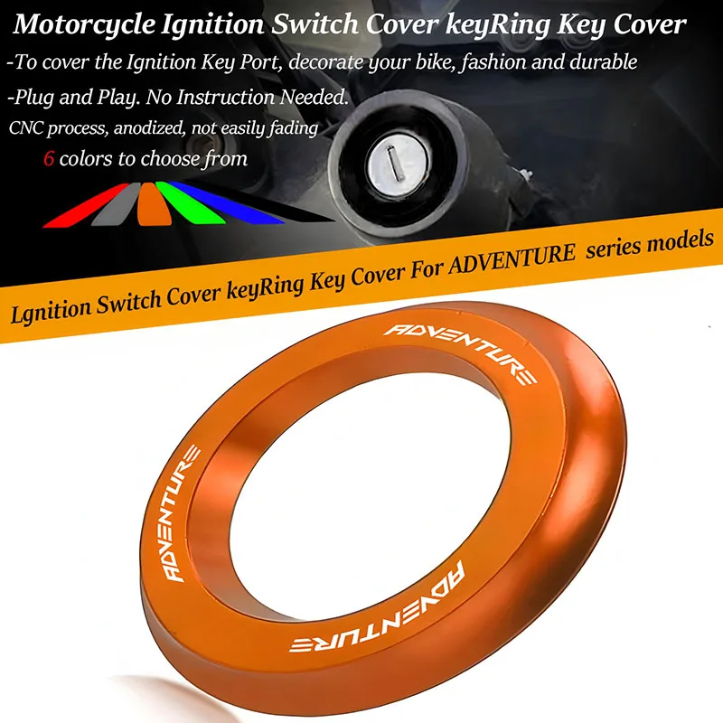 For 790 890 950 990 1050 1190 390 ADVENTURE R S Motorcycle Accessories CNC Aluminum Ignition Switch Cover Ring 1290 Super ADV