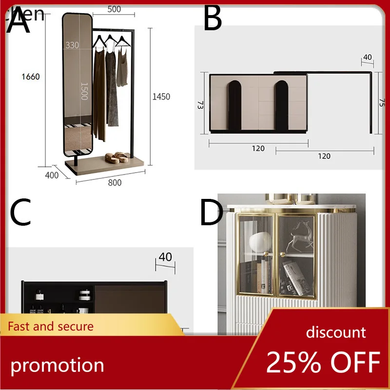 HT Glass Wine Cabinet Wall-Mounted Living Room High-End Display Cabinet New Solid Wood Storage Display Side Cabinet