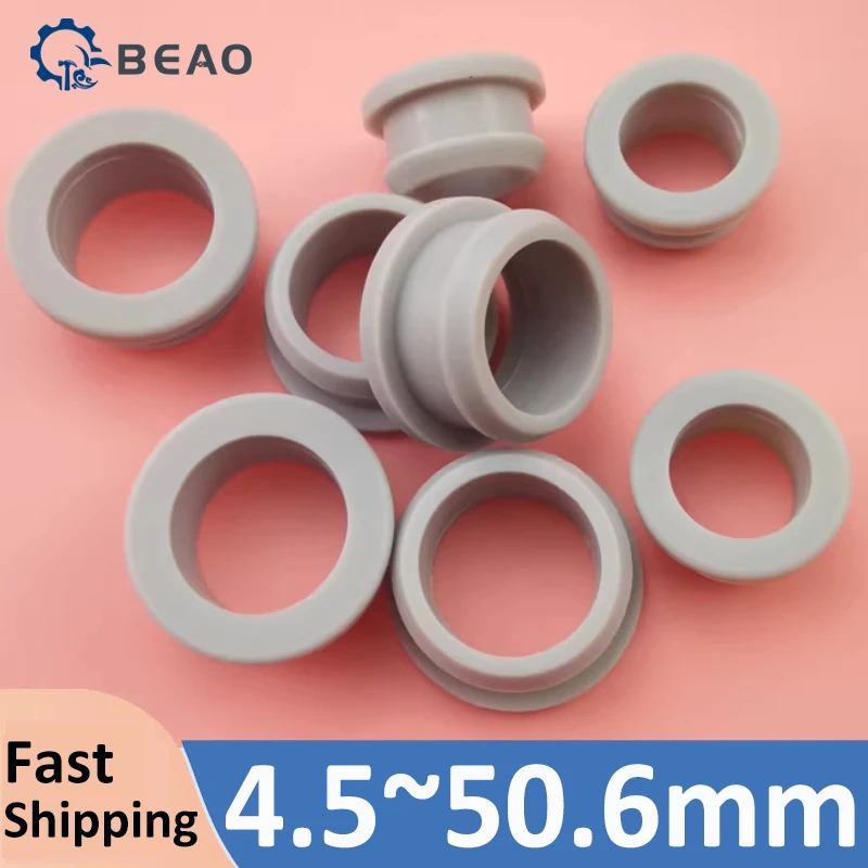 Серая-защелкивающаяся-силиконовая-резиновая-втулка-Т-типа-заглушка-с-отверстием-защитная-катушка-заглушка-торцевая-заглушка-45-мм-~-506-мм
