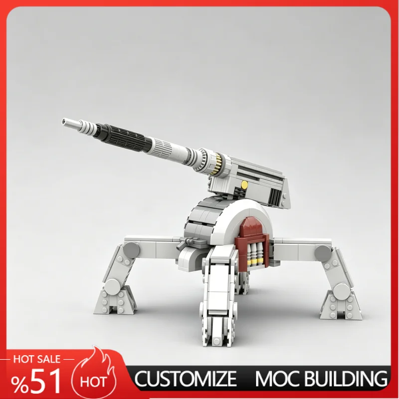 

NEW 628Parts Inspired Building Blocks Sci-Fi Artillery Model Customize Assembly Toy Educational Popular DIY Gift For Collectors