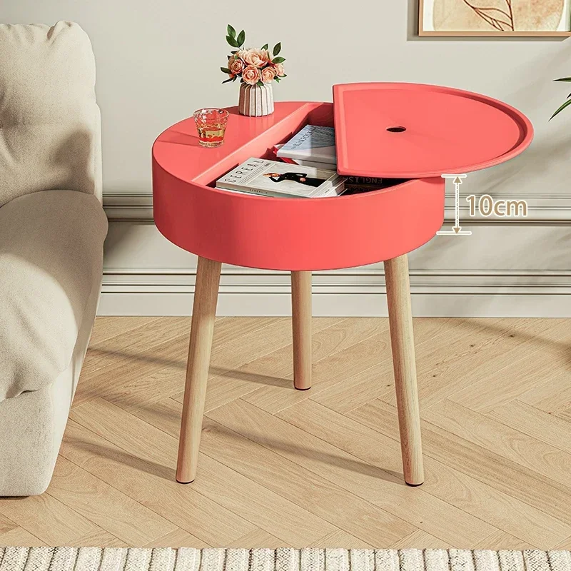 Three Legs Night Table Modern Light Luxury Multi-functional Coffee Desk Versatile Storage Nightstand, Modern Bedside Cabinet 124