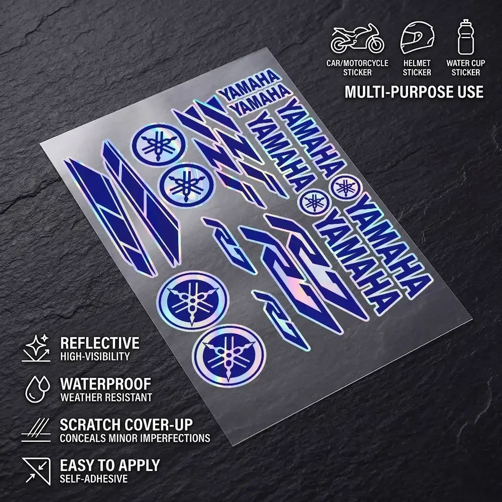 LASER STICEKRS FOR YAMAHA YZF R7 Waterproof Reflective Scratch Cover Universal Decor Decal Car Motorcycle Helmet Refrigerator