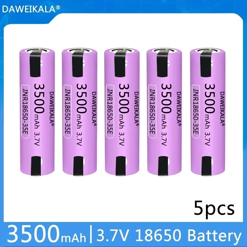 2023 Nová 35E 18650 3500mah Vysoce výkonná dobíjecí baterie s vysokým vybíjením, 20A vysoký proud + DIY nikl - náhled 4