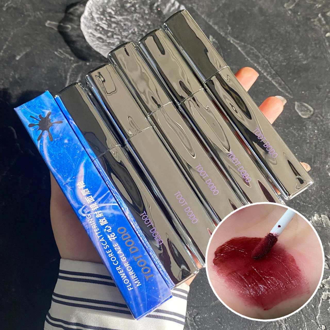 Silver Pipe Mirror Lip Gloss, Moisturizing and Hydrating, Long-Lasting, Non-Fading, Non-Stick Lipstick