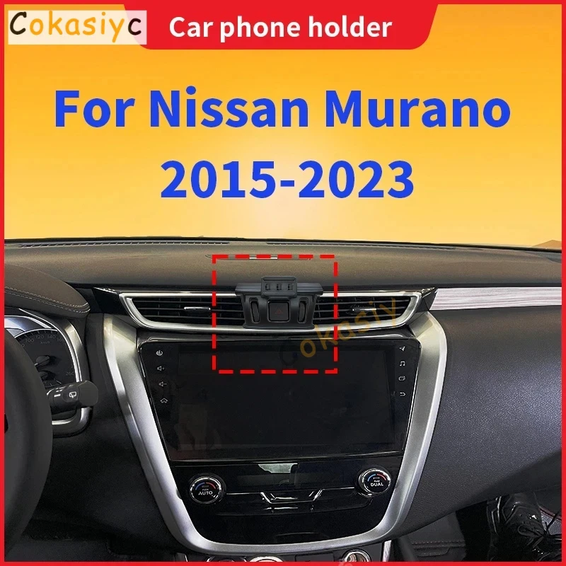 Suporte de Telefone para Carro para Nissan Murano Z52 2015 2016 2017 2018-2023 Base de Suporte Fixa Especial com Carregador Sem Fio Acessórios Interno