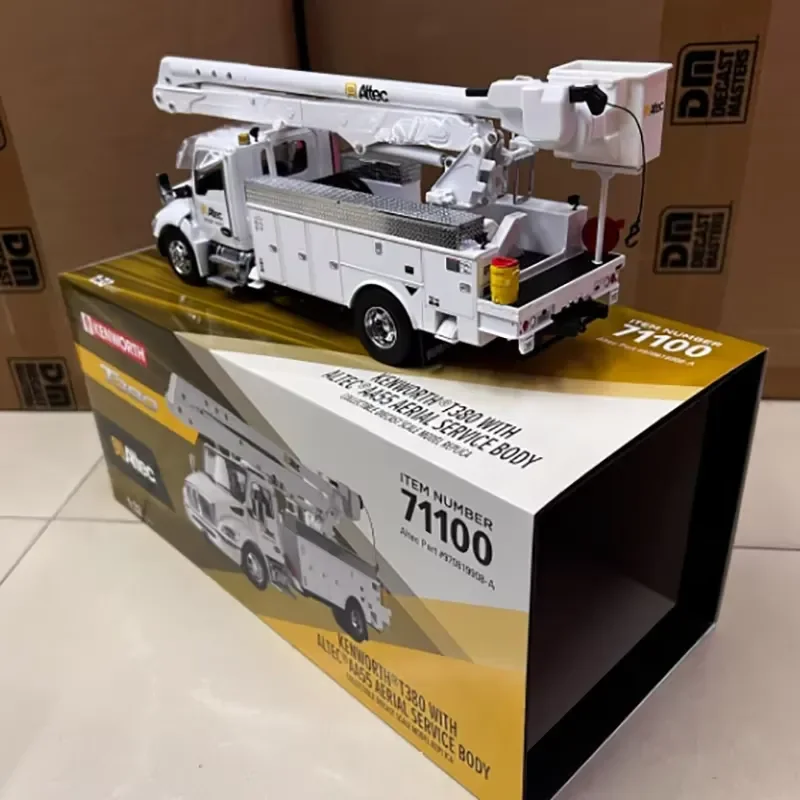 for Kenworth T380 1:32 Diecast Ladder Truck Alloy Model 71100 Detailed Simulation Static Display Ornament Collectible Toy