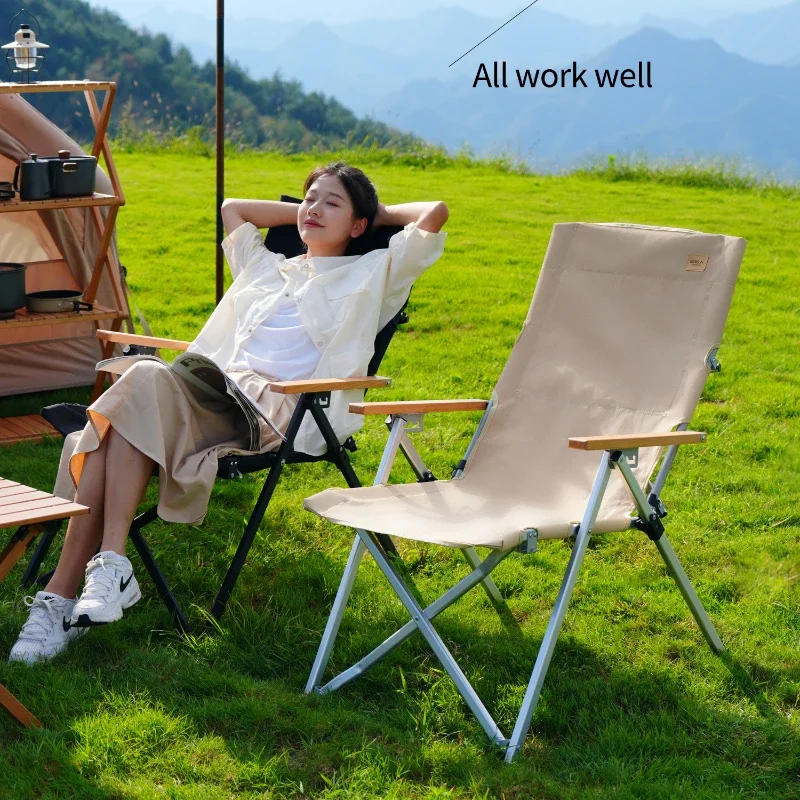 Armchair Backrest Chair Travel Lightweight Camping Foldable Relaxing Folding Portable Chairs Outdoor Picnic Chaise Pliable Beach