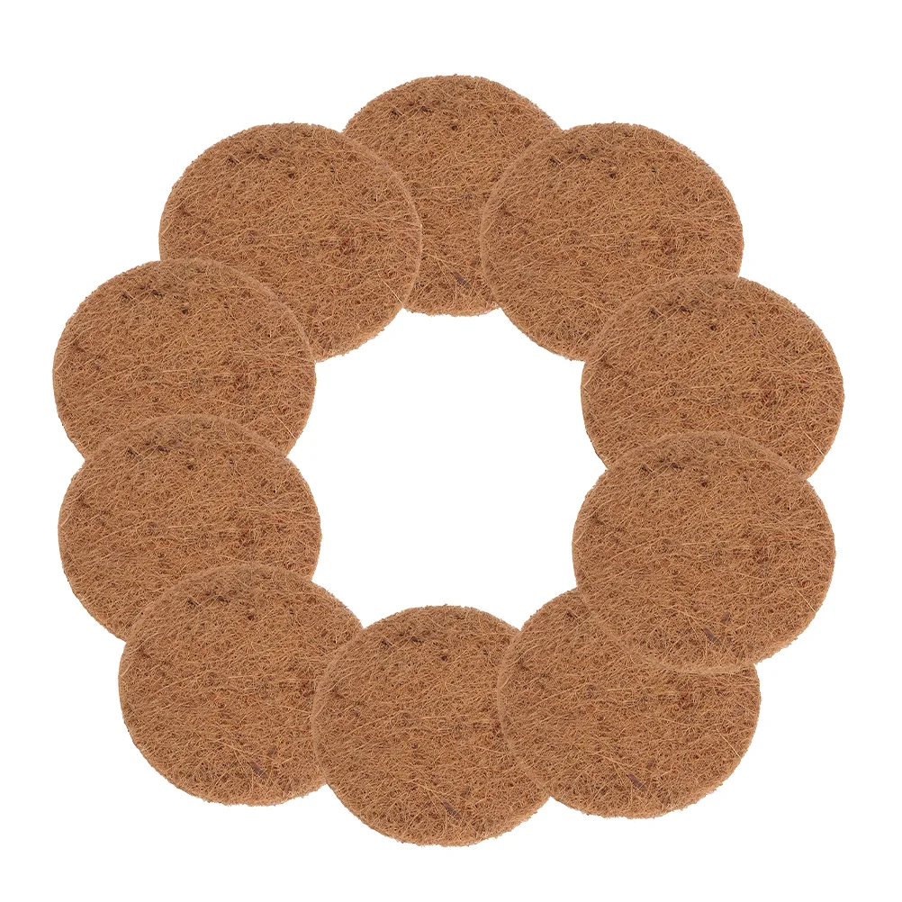 10 Pcs Coconut Palm Mat Pigeon House Pad Natural Egg Pads Flowerpot Bird Nest Fiber Nesting Eggs Mats