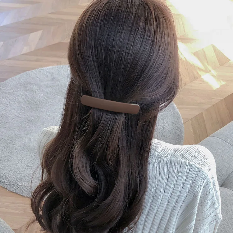 

Korean Matte Barrette Clip Large Spring Clamp Hair Pin for Back of Head Non Slip Hair Accessories Women