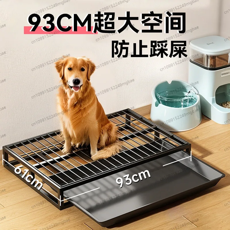Dog toilet oversized side animal golden retriever medium and large dog toilet stainless steel thickened and bold anti-splash