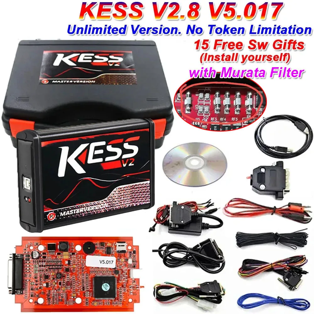 KESS V5.017 KTAG V7.020 Online V2.80 ECU Programmer V2.25 Unlock Master Version OBD2 BDM Frame Kit for B-M-WVW A-u-di M-ercede