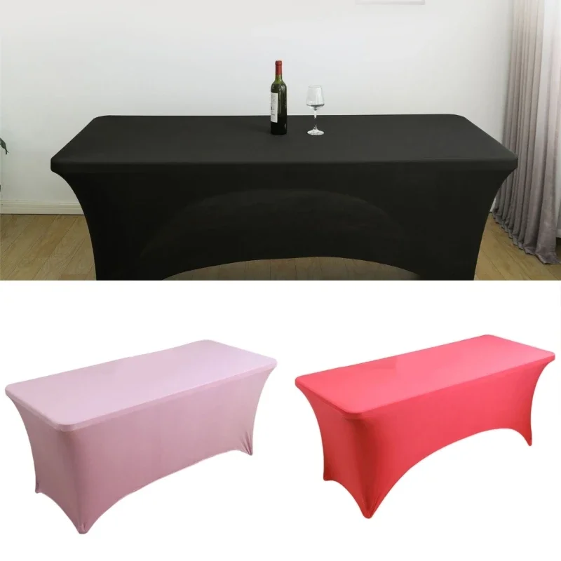 

Spandex Tablecloth Polyester Fitteds Rectangular Table Cloth Stretchable Table Cover Tight Fitteds Table Cover Wedding