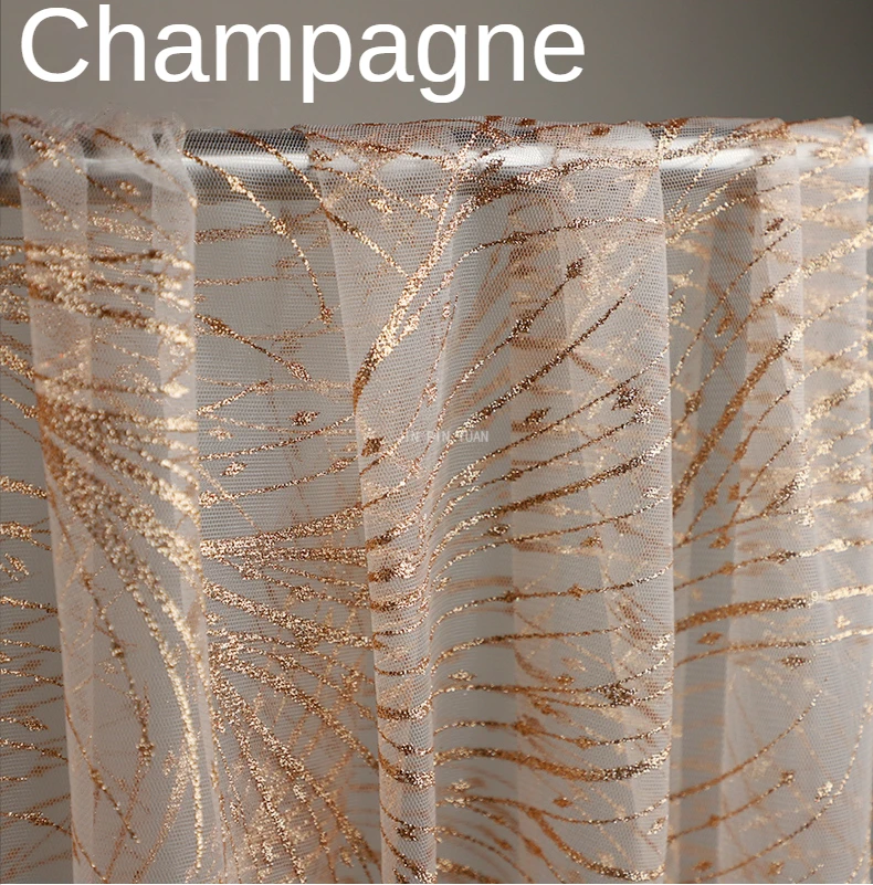 Tulle Fabric Bronzing Sequin By The Meter for Clothes Wedding Dresses Skirts Sewing Mesh Yarn Summer High-grade Decorative Cloth