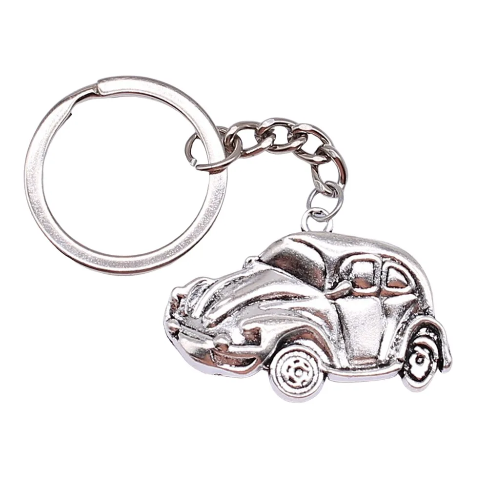 Dropshipping Men Keychain Vintage 2 Colors 39x26mm Car Pendant Souvenirs Gift