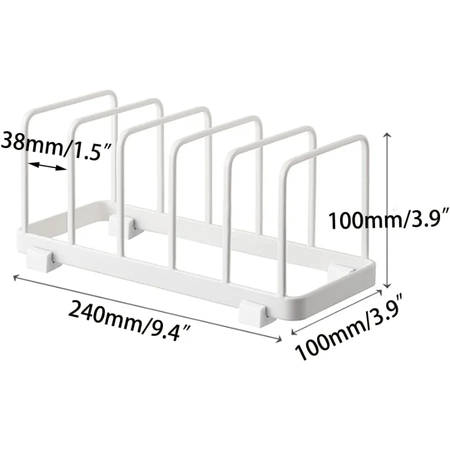 Plate Home Accented Storage Rack Plate Holders Organizer Metal Dish Storage Dying Display Rack for Cabinet Counter and Cupboard