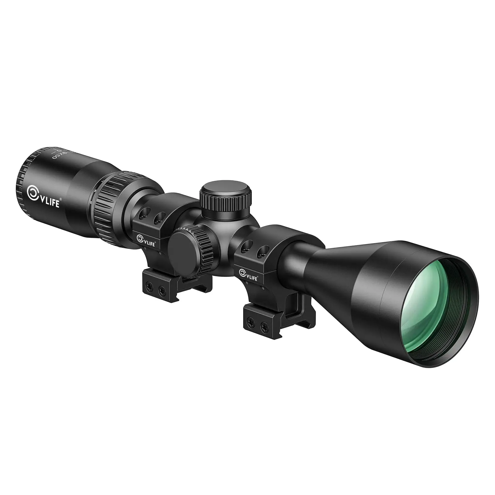 Riflescope 3-9X50 Mil-Dot Reticle Optics Objective Lens Diameter 50MM with 20mm Scope Rings Fully Multi-Coated