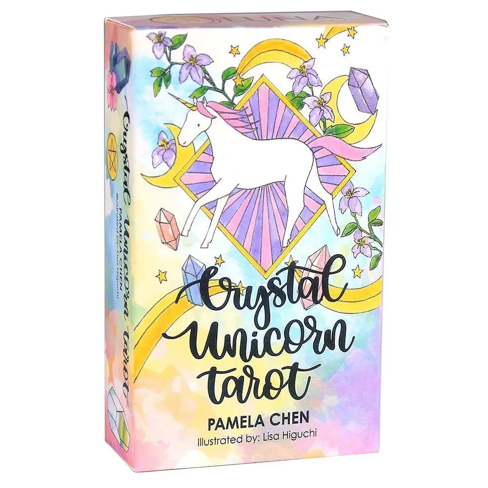 Crystal Unicorn Tarot Cards A 78 Deck Oracle English Visions Divination Edition Borad Playing Games Table Game Oracle Cards