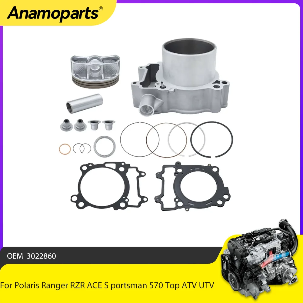 Motorcycle Engine Cylinder 570cc Kit 99mm Big Bore Fit For Polaris Ranger RZR ACE S portsman 570 Top End ATV UTV 14-19 3022860