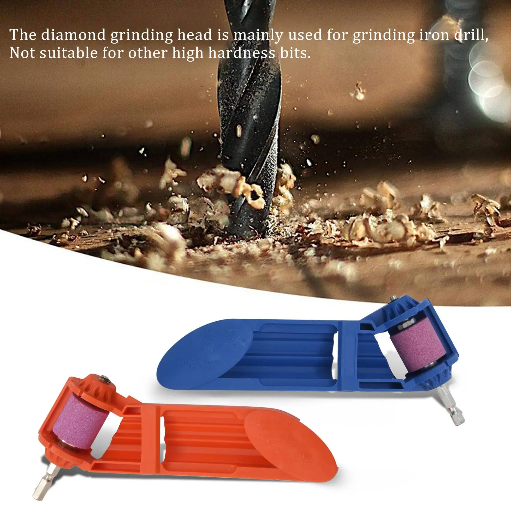 ABHU 2 مجموعة مبراة لقمة مثقاب الماس المحمولة أداة شحذ اكسيد الالمونيوم طحن عجلة لقمة ثقب الحديد القائمة على
