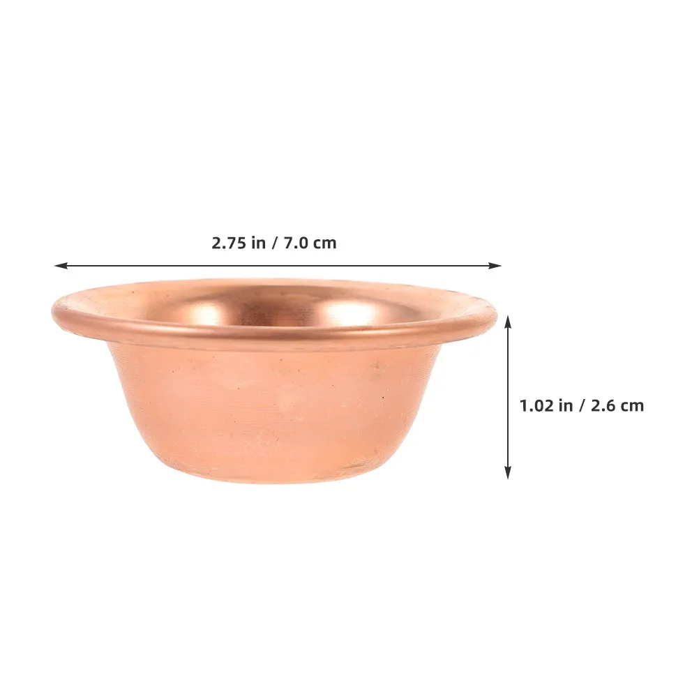 Copper Offering Bowl Moderate Size Buddhist Holy Water Cup for Temple Altar Meditation Ritual Decor Temple Offering Cup Decor