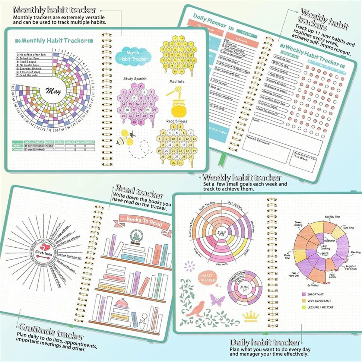 【AT48】 NEW Journal Stencils Kit (36PCS) - Planner Accessories Log Printing Template for Ournaling Hollow Painting Template