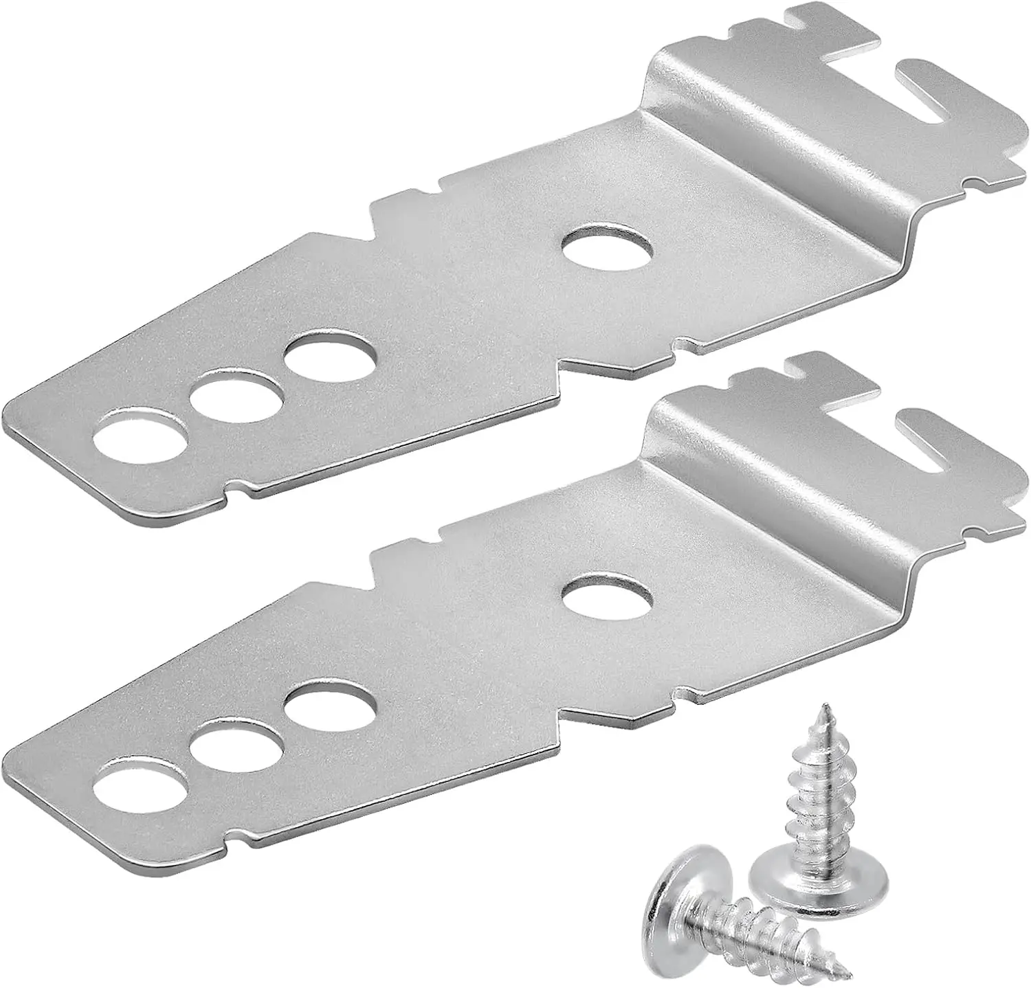 2pcs/Set 8269145 Dishwasher Mounting Bracket with Screws Fit for Whirlpool Kenmore Kitchen-Aid Dishwasher, Replace WP8269145 WP8