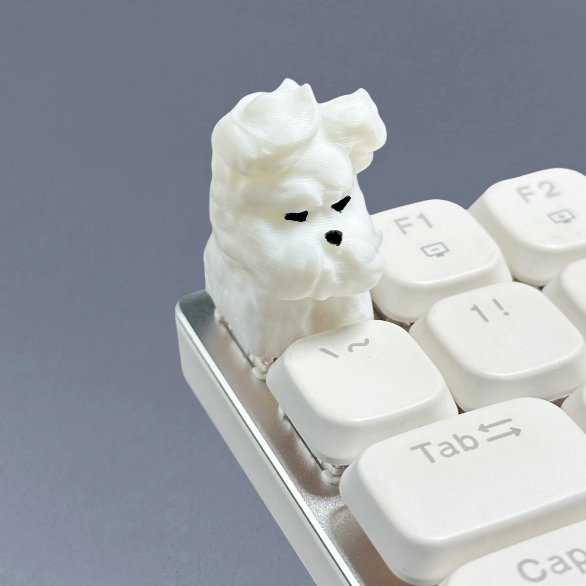 Windgeblasener Welpe, niedliche Tier-Tastenkappe aus Kunstharz, individuelle MX-Schalter-Tastenkappen für mechanische Tastatur, PC-Zubehör, Geschenk