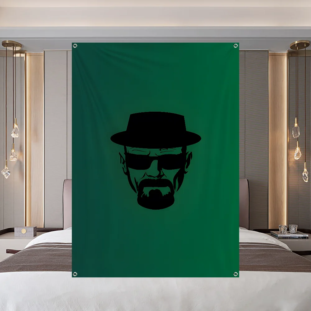 B-Breaking Bad H-Heisenbergs Flag Large Size Shop Art Promotion Advertising Booth Flag Hanging Banners