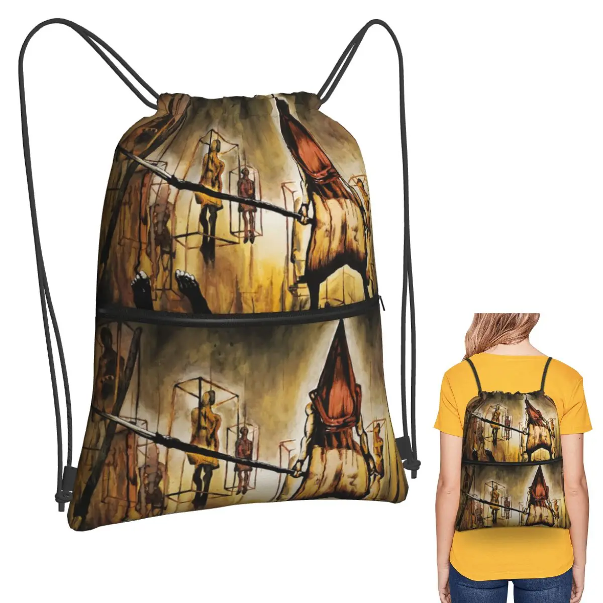 

Рюкзаки Game Silent Hill Misty Day, повседневные сумки на шнурке, сумки для хранения, сумки для книг для мужчин и женщин, школьные сумки