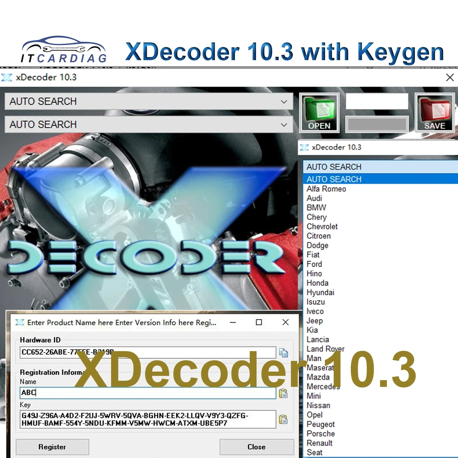 Xdecodificador 2023 con Keygen DTC, removedor de grietas, Software de eliminación DTC OFF, versión completa para Hyundai/VAG EDC15 EDC16 EDC17