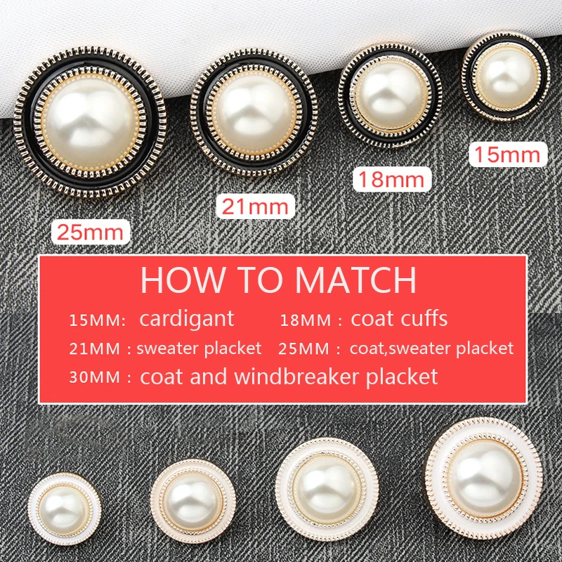 10pcs Women Brooch Buttons Pearl Buttons Plastic Shank Sewing Buttons for Clothing Decorative Bags Accessories Garment DIY Craft