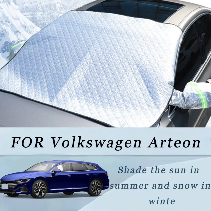 

Thickened Car Now Sunshade Windshield Cover With 5/9 Magnets UV Protection Anti Snow Sunlight For Volkswagen Arteon