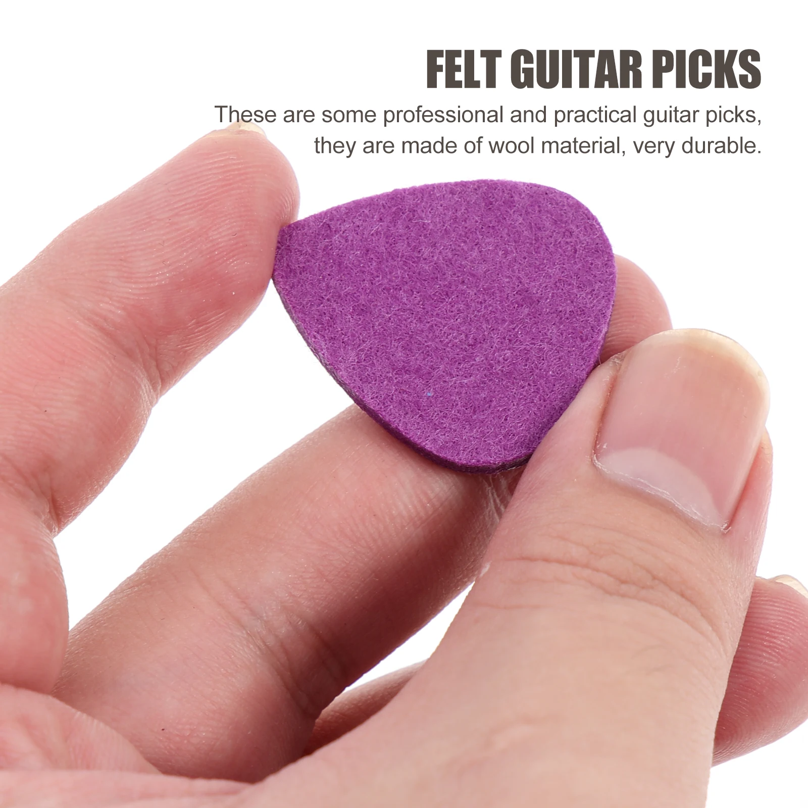 

6pcs Guitar Picks Wool Material Durable Compact For Guitar Ukulele Playing Portable String Instrument Accessories