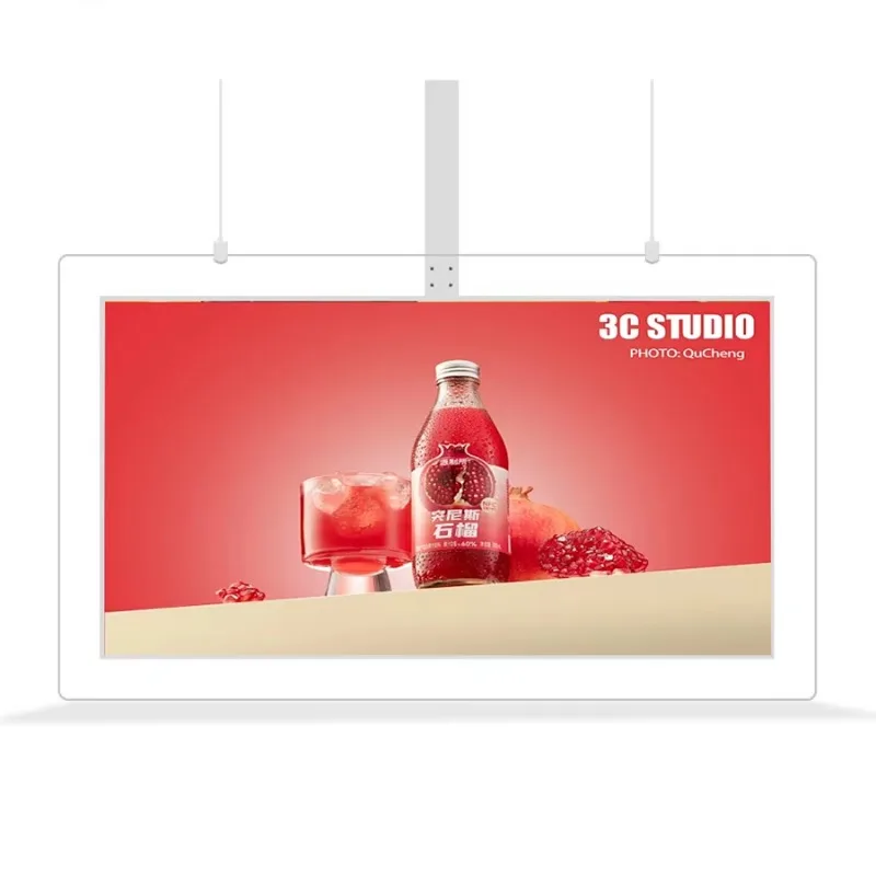 Shop Retail 55 Inch Indoor High Brightness Ceiling Hanging Double-Sided Digital Signage Advertising Board SDK 1 Year Warranty