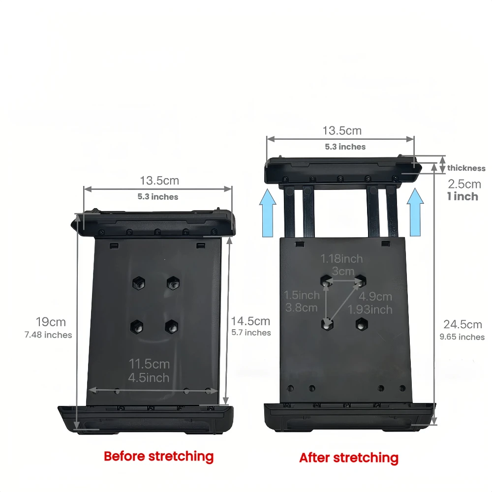 Terminal Tablet Back Clip Motorcycle Outdoor Riding GPS Bracket Suitable CrossCall Core T4 For 7-Inch to 8-Inch Tablets HGC