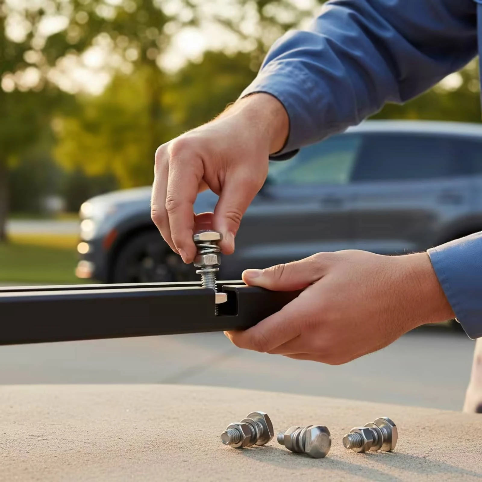 8 Pieces Roof Rack T-Bolt Kit with Washers and Nuts Corrosion-Resistant T-Bolts with Nuts and Washers Roof Rack Bolts Heavy Duty