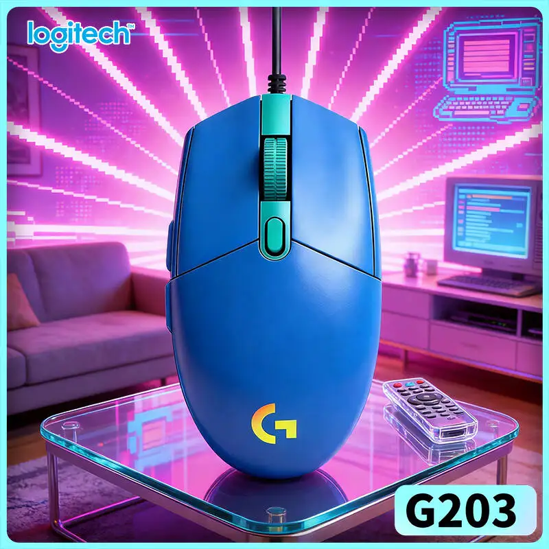 

Игровая мышь Logitech G203, 8000 DPI, LIGHTSYNC RGB, 16,8 млн цветов, 6 кнопок, 85 г, гарантия 2 года, для Mac, ПК, ноутбуков, прочная конструкция