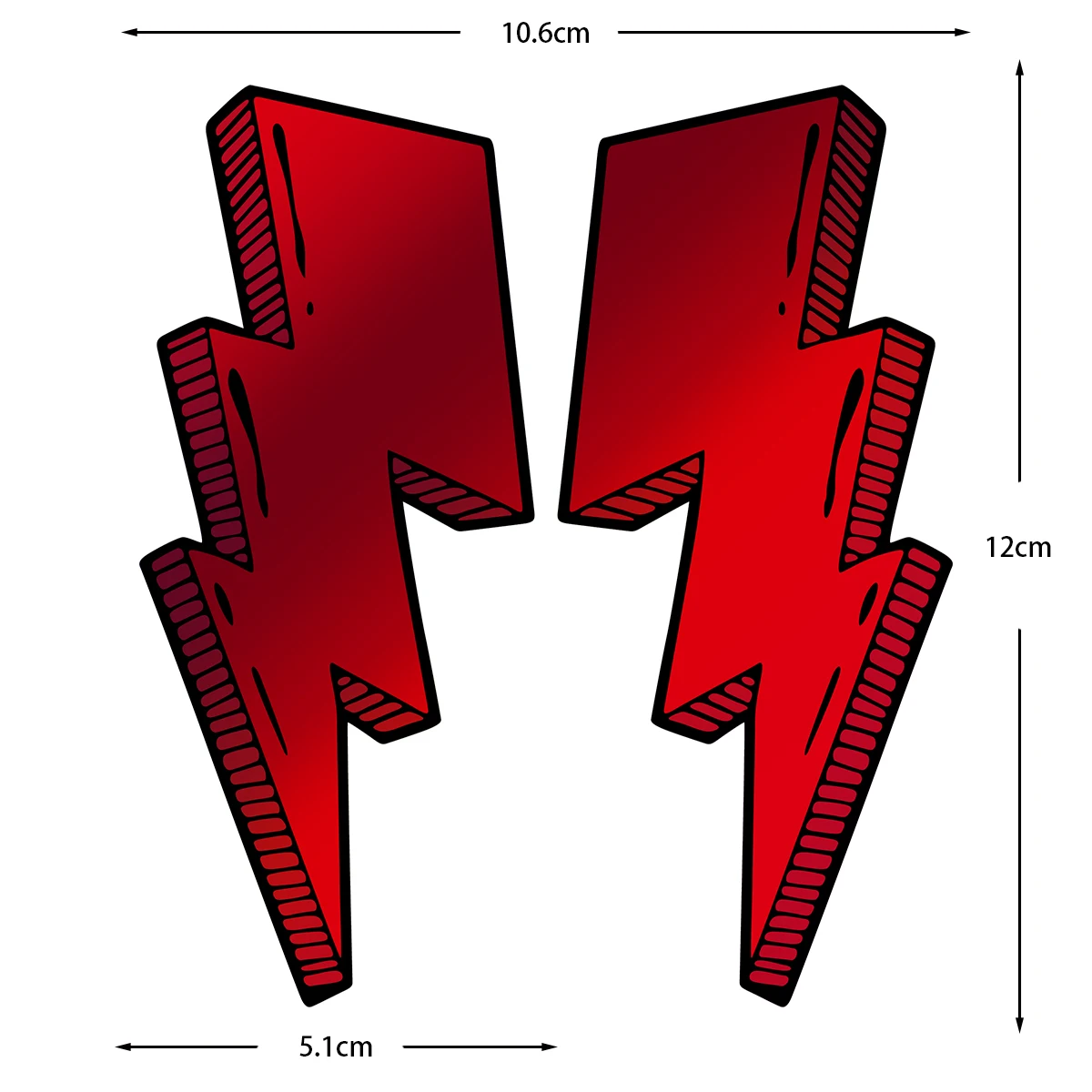 1Pc Lightning Reflective Vinyl Sticker Waterproof Creative Decal for Motorcycle E-Bike Helmet Fuel Tank
