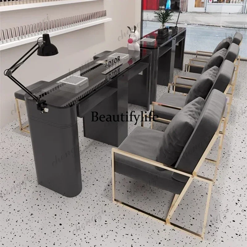 Y136  Luxury Manicure Nail Table Professional Women Modern Beauty Nail Table Dressing Women Tavolo Manicure Salon Furniture