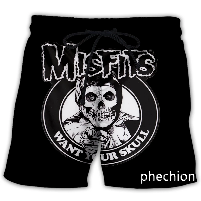 phechion New Fashion Men/Women Misfits 3D Print Casual Shorts Novelty Streetwear Men Loose Sporting Shorts L186