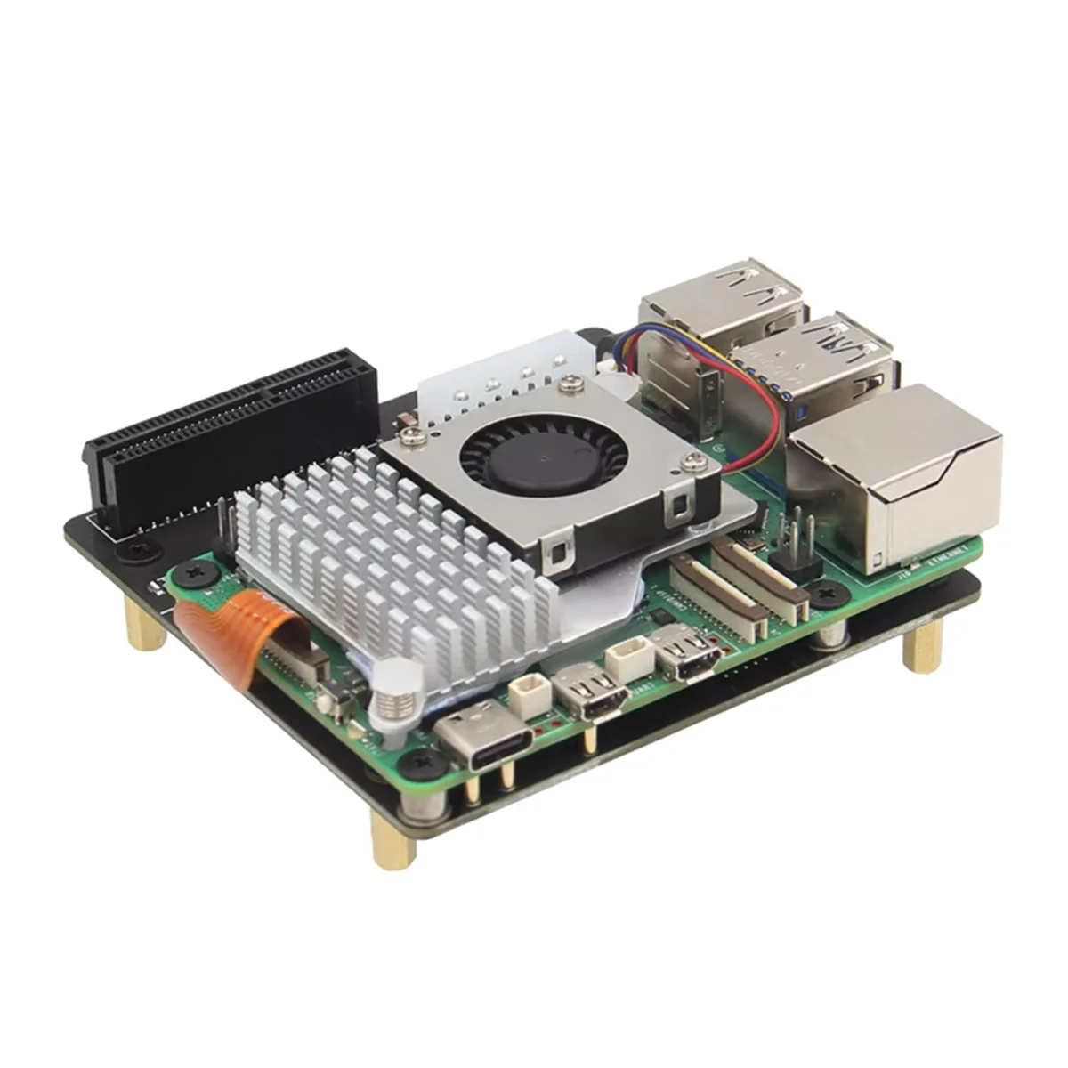 AT87-X1010 PCIe FFC Connector to Standard PCIe X4 Slot Expansion Board for Raspberry Pi 5