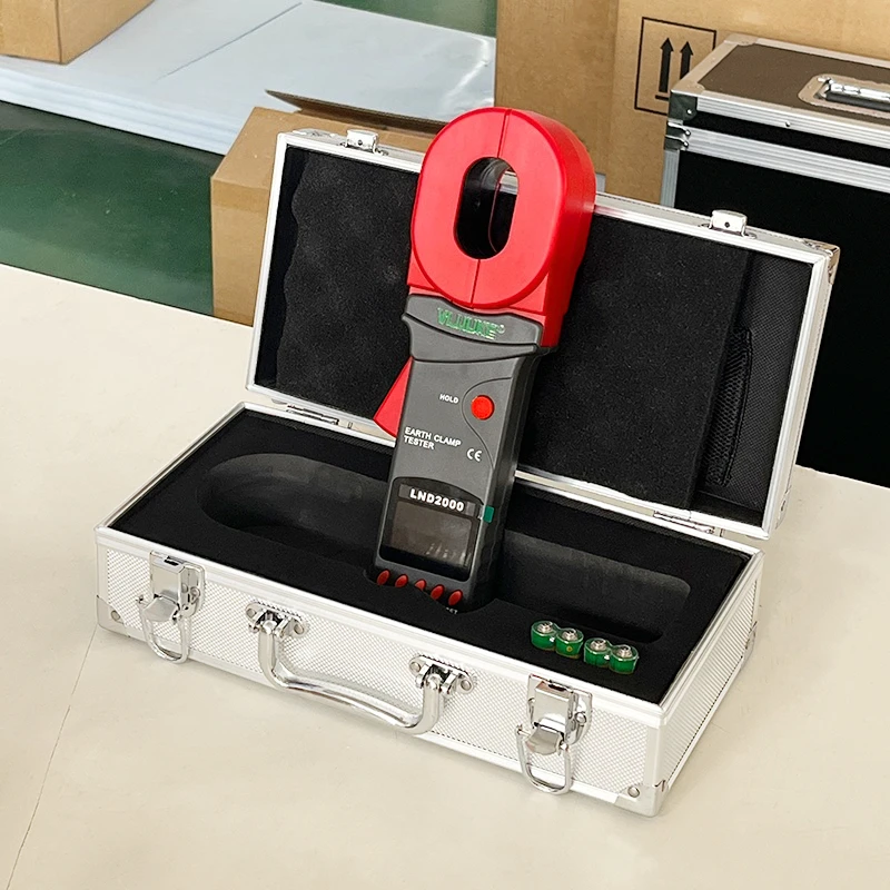 Digital Earth Clamp Tester Handheld 200Ω 500Ω 1200Ω for Ground Loop Leakage Current Loop Resistance Test 0.001Ω Resolution