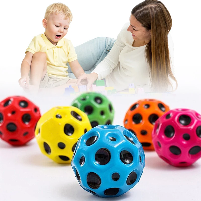 Children Outdoor Toys Soft Ball Extreme High Bouncing Ball Space Ball Jumping Rubber Ball for Children Kids Outdoor Beach Toy