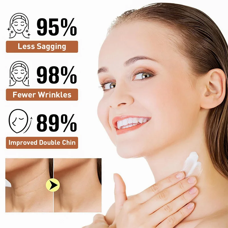 Anti-Aging Neck Cream with Roller Applicator for Tightening Firming Reducing Wrinkles And Sagging in the Neck Area